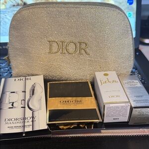 Dior Beauty Collection with Elegant Gold Pouch